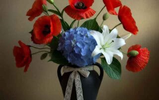 Memorial Day Flowers Lilies and Poppies